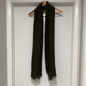 H&M Olive Green Fringe Scarf